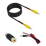 VOJKOREL Upgraded Double Shielded RCA Video Cable for Display and Reversing Camera Connection AV Extension Cable,Car Reversing Rear View Camera Video Cable (20FT/6M).