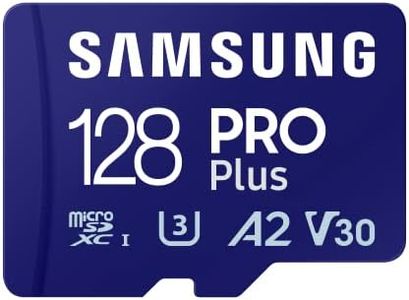 SAMSUNG PRO Plus 128GB microSD Memory Card + Adapter, Up to 180 MB/s, Full HD & 4K UHD, UHS-I, C10, U3, V30, A2 for Android Phones, Tablets, GoPRO, DJI Drone