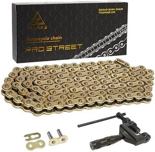 HILAKE 428 Motorcycle Chain 130 Links Non O-Ring with Connecting Master Link and Chain Breaker Heavy Duty Drive Chain for Motorcycle Bicycle Go Kart Mini Trail Bike