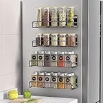 Estefanlo Magnetic Spice Rack Organizer 4 Tier Magnetic Spice Rack for Fridge Refrigerator