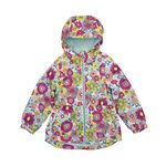 Jessica Simpson Girls' Lightweight Anorak Jacket with Jersey Lining, Fun Floral, 8