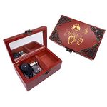 Pinocchio Jewelry Music box with Mirror Carved Wood Musical Box Wind up Gift Box Play When You Wish Upon A Star,Silver Movement