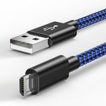 6amLifestyle 16 FT PS4 Controller Charger Charging Cable, Nylon Braided Extra Long Micro USB 2.0 High Speed Data Sync Cord Compatible for Playstaion 4, PS4 Slim/Pro, Xbox One S/X Controller, Blue