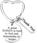 Coach Gifts Thank You Coach Keychains for Women Men, A Great Coach Is Hard To Find Impossible To Forget Beat Coach Appreciation Gift Keychain