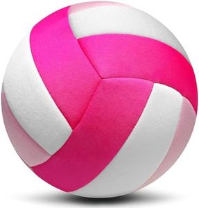 Indoor Soft Volleyball Pink, Fabric Cushioned Pain-free Lightweight Training Volley Ball for Kids 8-12 Youth and Up Beginners, Silent Indoor Practice with Realistic Bounce Birthday for Girls (pink)