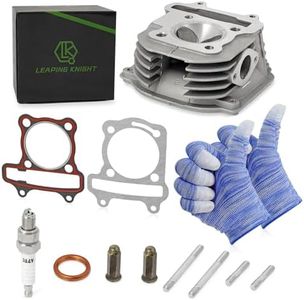 LK GY6 125cc 150cc to 170cc 61mm Cylinder Head,High Performance Racing Cylinder Head Assy with Valves Gasket Kit for 152QMI 157QMJ Chinese Scooter Moped ATV Engine,None EGR Type