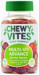 Chewy Vites Adults Multivitamin Advance | 60 Gummy Vitamins | 12 Essential Nutrients | 1-a-Day | 2 Months Supply | Real Fruit Juice | Vegan