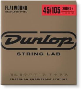 JIM DUNLOP Flatwound Short Scale 45/105 Medium 4/Set Bass Guitar Strings