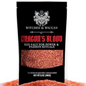 Red Dragon’s Blood Sea Salt for Power, Passion & Protection – Natural Real Salt Ideal for Witchcraft Rituals, Candle Magic & Energy Work – 5 Oz Bag, Witches & Wiccan