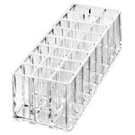 ABOOFAN Clear Lipstick Holder, 24 Slot Lipgloss Lipstick Stand Lip Gloss Storage Display Stand Makeup Holder Storage Case Cosmetic Makeup Tray for Lip Gloss