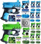 Accessories for Nerf Party Supplies 10 Sets. Nerf Birthday Party Favors for Boys. Bulk Pack for Nerf War 2 Teams - Mini Gun Pistol, Wrist Bullet Holder, Darts, Mask & Glasses. Ages 4+