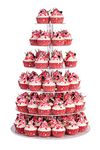 Large Cupcake Stand,6 Tier Cupcake Tower, Round Cupcake Holder for 80 Cupcakes, Clear Acrylic Cupcake Display Stand for Parties Events Gatherings and Dessert Table