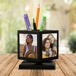 exciting Lives - Personalized Photo Rotating Pen Stand and Accessories Holder - Gift for Teacher's Day, Birthday, Anniversary, Diwali, Gift for Brother, Sister, Mother, Father, Friends, Teacher