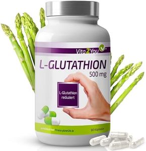 Vita2You L-Glutathion Kapseln 500mg - 90 Kapseln - reduziert und bioaktiv - ohne Zusätze - hochdosiert - Premium Qualität