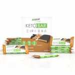 No Sugar Keto Bar Snack - Low Carb No Sugar Keto Snack Food with Keto Friendly Macros, 3g Net Carb, 9g Plant Based Protein, 13g Healthy Fat, Sugar Free (0g) (Peanut Butter, 480g)