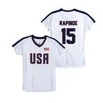 Icon Sports USWNT Player T Shirt – Girls’ Official U.S. Women’s National Soccer Team Association USA Flag Football Tee Top - - X-S