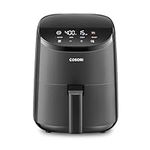 COSORI Small Air Fryer Oven 2.1 Qt, 4-in-1 Mini Airfryer, Bake, Roast, Reheat, Space-saving & Low-noise, Nonstick and Dishwasher Safe Basket, 30 In-App Recipes, Sticker with 6 Reference Guides, Gray