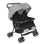 Graco DuoRider Lightweight Double Pushchair, Suitable from Birth to Approx. 3 Years, Steeple Gray Fashion