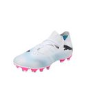 Puma Women Future 7 Match Fg/Ag Wn'S Soccer Shoes, Puma White-Puma Black-Poison Pink, 5 UK