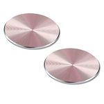 D.Sking 2-Pack Replacement Mount Metal Plates Car Phone Holder 3M Adhesive CD Metal Plates for Car Mount Car Kits (Rose Gold)