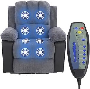 FAMOYI Sillón reclinable con reposapiés, silla reclinable eléctrica para ancianos y adultos, sofá cama individual, sillón reclinable de masaje, sala de estar, cómodo sofá de terciopelo marrón