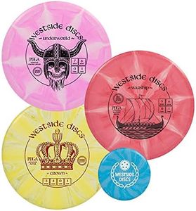 Westside Discs Origio Burst 3-Disc Golf Starter Set - Ideal All-in-One Disc Golf Set for Men - 1x Fairway Driver, Midrange & Putter Discs - Mini Marker Included - Colors Will Vary