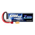 Zeee 5200 mAh 50C 11.1V 3S RC Lipo Battery with Deans and XT60 Connector Soft Case Battery for RC Tarpaulin DJI Quadcopter RC Airplane RC Helicopter RC Car Truck Boat