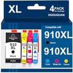 910XL Ink Cartridges Replacement for HP 910 XL Ink Compatible with OfficeJet Pro 8020 8010 8025 8028 8035 8015 Printer, 4 Combo Pack (1 Black,1 Cyan,1 Magenta,1 Yellow)
