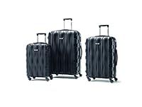 Samsonite Prestige 3D 3-Piece Nested Luggage Set, Black, Checked - Large (Model: 87405-1041)