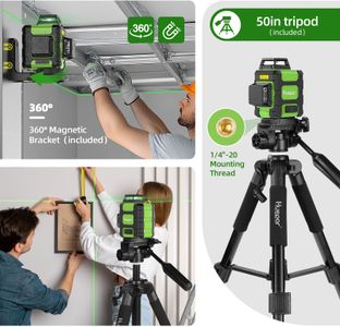 Huepar 360° Laser Level with Adjustable Tripod – Precision Tool
