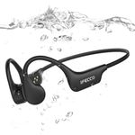 IFECCO Waterproof Headphones Swimming - IP68 Waterproof Bone Conduction Swimming Headphones Bluetooth 6.0,Underwater Earphones with 8G MP3 for Running Sports Cycling (Black)