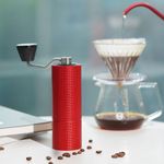 Timemore C3 Coffee Grinder, Limited Edition, Red Grinder, Newly Developed S2C660 Mortar Blade, Aluminum Body, Capacity 0.7 oz (20 g), 36 Level Adjustment, Labor Saving, Uniform