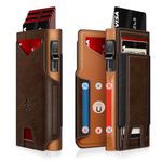 Wallet for Men Wallet with Slim Pop Up Card Holder 9-13 Cards, Bifold Minimalist Smart Wallet RFID Blocking Credit Card Holder with ID Window & Stretchable Cash Slot Compact Metal Aluminum Card Case