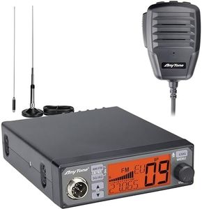 AT-500M Ⅱ CB Radio Kit with Antenna, NRC Digital Noise Cancelling, 40 Memory Channels, 12/24V Auto-Power, AM/FM Professional Mobile Radio, VOX Function, NB/ANL, for Trucking, Off-Road, Emergency