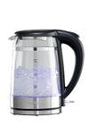 Daewoo Eco Cool Touch Kettle, 1.5 Litres, 3kw, Dual Walled, Rapid Boil, Cool-Touch Design, Led Indicator, Flip-Up Lid, Cord Storage Base, Built In Safety Features, Durable Glass Body