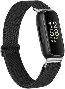 Elastic Bands for Fitbit Inspire 3 Bands & Fitbit Inspire 2 Band &Fitbit Inspire HR Band Women/Men, Soft Stretchy Loop Adjustable Comfortable Sport Replacement Wristbands for Fitbit Inspire 3/2 /HR/ Ace 3/2