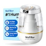 WeFilter Humidifier for Room Moisture | 3L Cool Mist Ultrasonic Humidifier for Bedroom, Baby Room, Home | 25dB Silent | 24H Runtime | Top-Fill | Night Mode | White