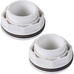 TonGass (2-Pack) 1 1/2" Above Ground Pool Inlet Return Fitting with Locknut Gasket Famale Inlet Pipe (FIP) Thread Exact Replacement for Hayward SP1023 Swimming Pool Replacement Inlet Return Fitting