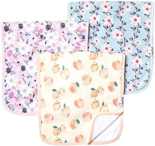Copper Pearl Premium Baby Burp Cloths - 3-Pack Large Cotton Burp Cloths, Extra Soft Spit Up Rags with 3 Absorbent Layers, Perfect for Baby Girl Gifts (21" x 10" Size, Morgan Set)
