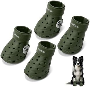 Dog Shoes Breathable Dog Shoe for Hot Pavement, Dog Booties and Paw Protectors, Non-Slip Waterproof Dog Sandals Boots (Green, L: (3.1’’x2.5'')(L*W))