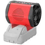 Bluetooth Speaker Compatible with Milwaukee M18 Battery with USB-A/C Charging for Jobsite, Camping and Parties (Battery not Included)