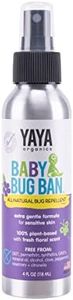 YAYA ORGANICS Baby Bug BAN – All-Natural, Proven Effective Repellent for Babies, Children and Sensitive Skin (4 Ounce Spray)