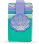 Buckle-Down Disney Wallet, Character Wallet ID Card Holder, Vegan Leather, Blue, 3.0" x 5.0", The Little Mermaid