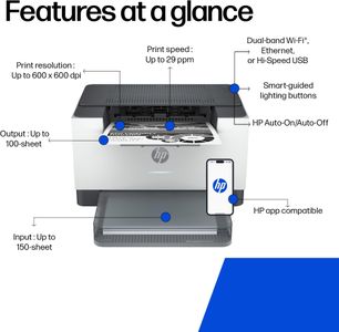 HP LaserJet M209dw Wireless Mono Printer – Duplex, 150-Sheet Tray