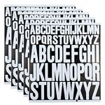 5 Sheet Capital Letter Stickers 1 Inch 2 Inch Self Adhesive Letters Stick On Letters Waterproof Vinyl Alphabet Stickers Sticky Letters for Scrapbooking Craft Signs Poster Cards Window Mailboxes（White）