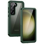 Lanhiem Samsung S23 Case, IP68 Waterproof Galaxy S23 Dustproof Shockproof Case with Built-in Screen Protector, Full Body Sealed Protective Cover for Samsung Galaxy S23 5G (Green)