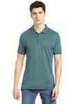 Jockey Men's Regular Fit Half Sleeved Polo T-Shirt Logo 3912_Pacific Green_L