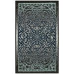 Maples Rugs Pelham Vintage Kitchen Rugs Non Skid Washable Accent Area Carpet [Made in USA], 1'8 x 2'10, Charcoal/Radiant Blue