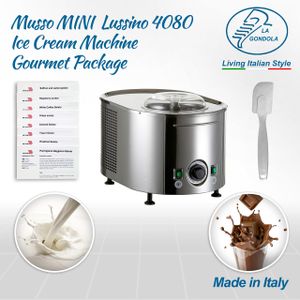 Musso Mini Lussino Ice Cream Maker – Compact Stainless Steel