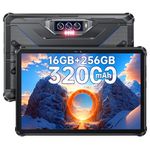 OUKITEL RT7 Waterproof Tablet Android - 32000mAh Battery Rugged Tablet, 33W Fast Charging, 16GB+256GB 1TB Expandable Tablet PC, 10.1" FHD+Tablets,48MP+20MP Night Vision Camera,4G Dual SIM/NFC/T-Mobile
